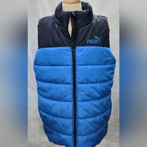 Boy's "Puma" Two-tone Blue Puffy Vest